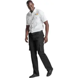 Mens Cargo Zip Off Pants Model Ziiped Front Image